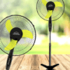 Ventilador De Pedestal Home Elements Negro 16 Pulgadas & 3 Velocidades - Imagen 2