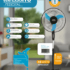 Ventilador De Pedestal Home Elements Negro 16 Pulgadas & 3 Velocidades - Imagen 3
